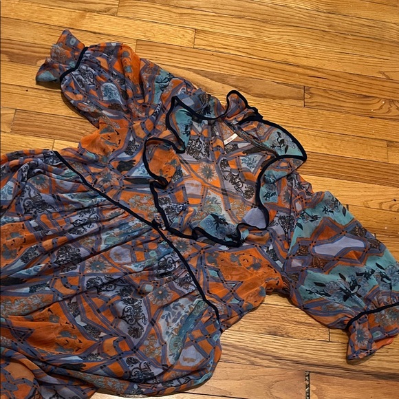 Free People Cassis Printed Chiffon Maxi Dress - Picture 6 of 7